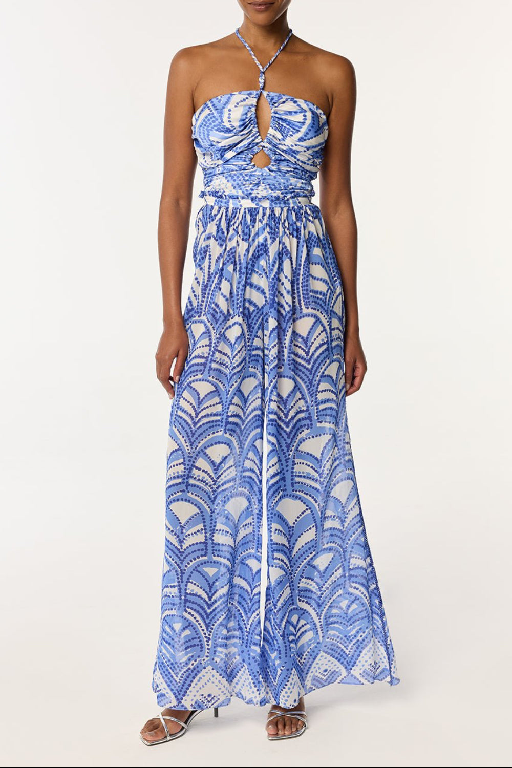 Long Jumpsuit Claudia | Blue | M | Poupette St Barth Long Jumpsuit Claudia | Blue | M | Poupette St Barth