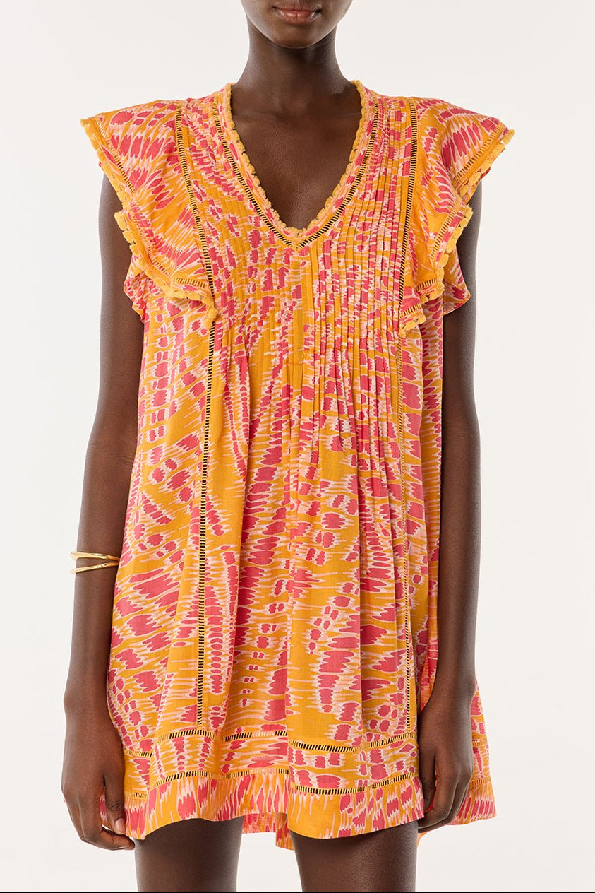 open lace back dress Mini Dress Camelia - Yellow Kalina | Spring Collection