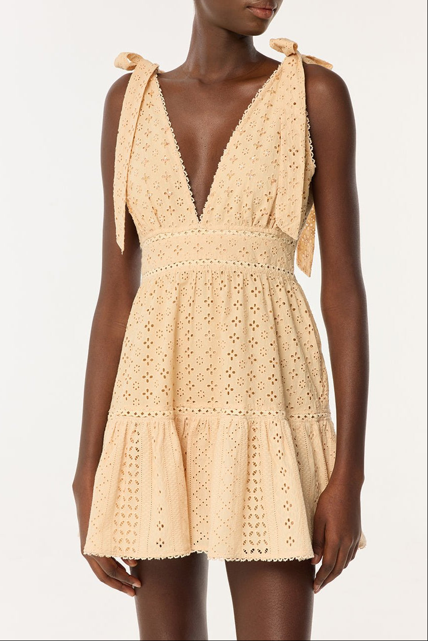 Mini Dress Cara | Cream | XS | Poupette St Barth Mini Dress Cara | Cream | XS | Poupette St Barth