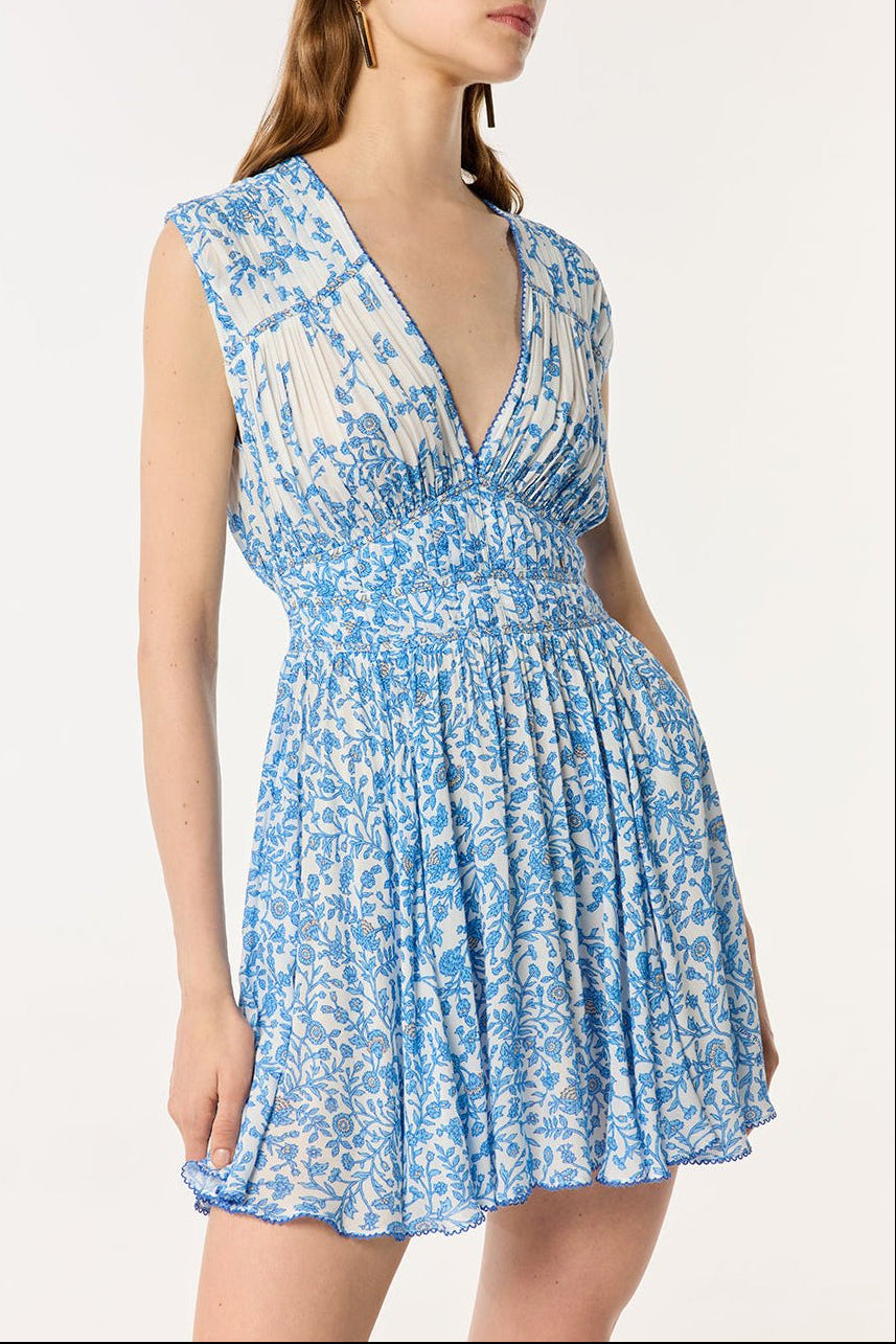Mini Dress Ciao - Blue Lazuli | Spring Collection | Poupette St Barth Mini Dress Ciao - Blue Lazuli | Spring Collection | Poupette St Barth