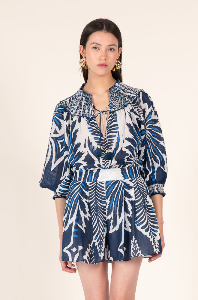 Short Jumpsuit Janna - Navy Cartagena | Poupette St Barth