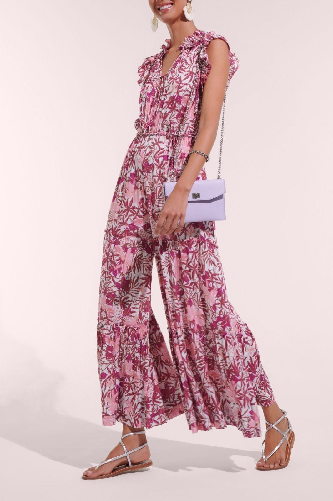 Long Jumpsuit Belene - Pink Orchid