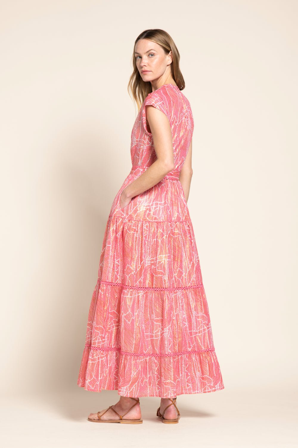 Long Dress Kora - Pink Akoya|Resort Collection|Poupette St Barth