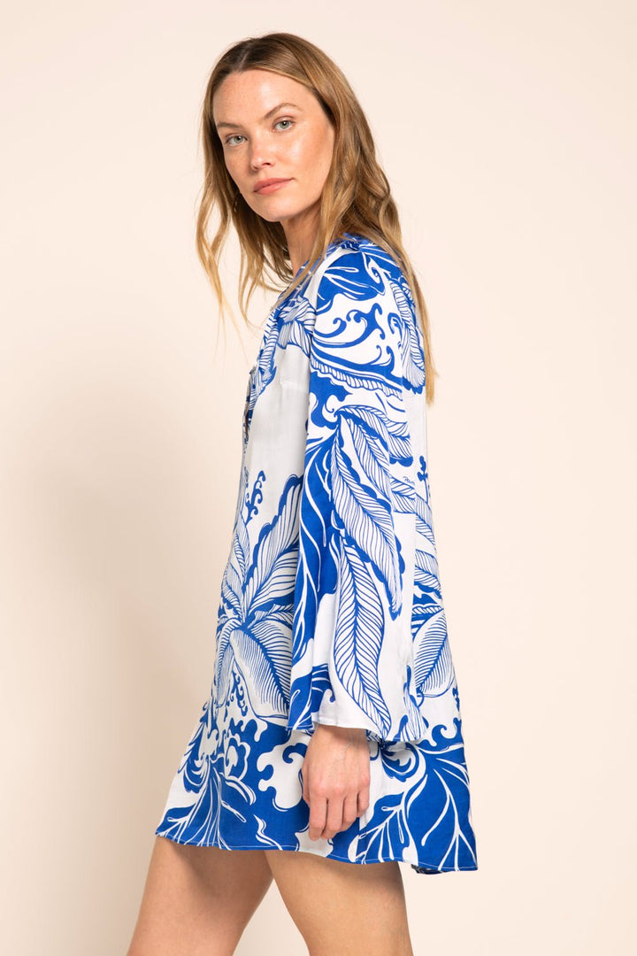 Mini Dress Gia - Blue Reef Wave