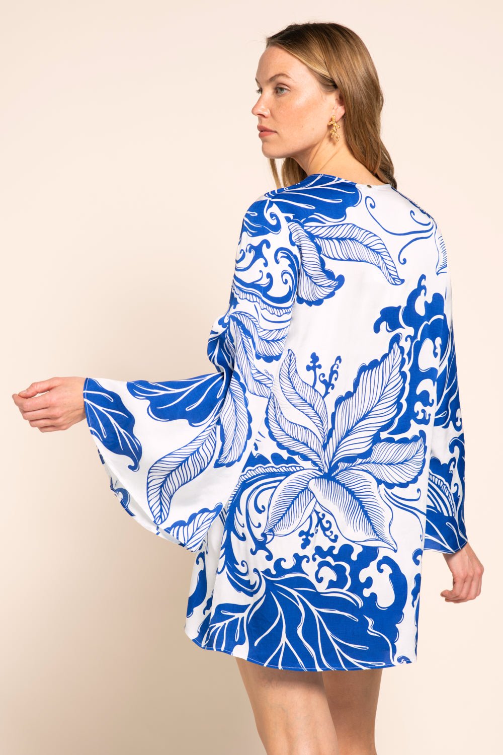 Mini Dress Gia - Blue Reef Wave