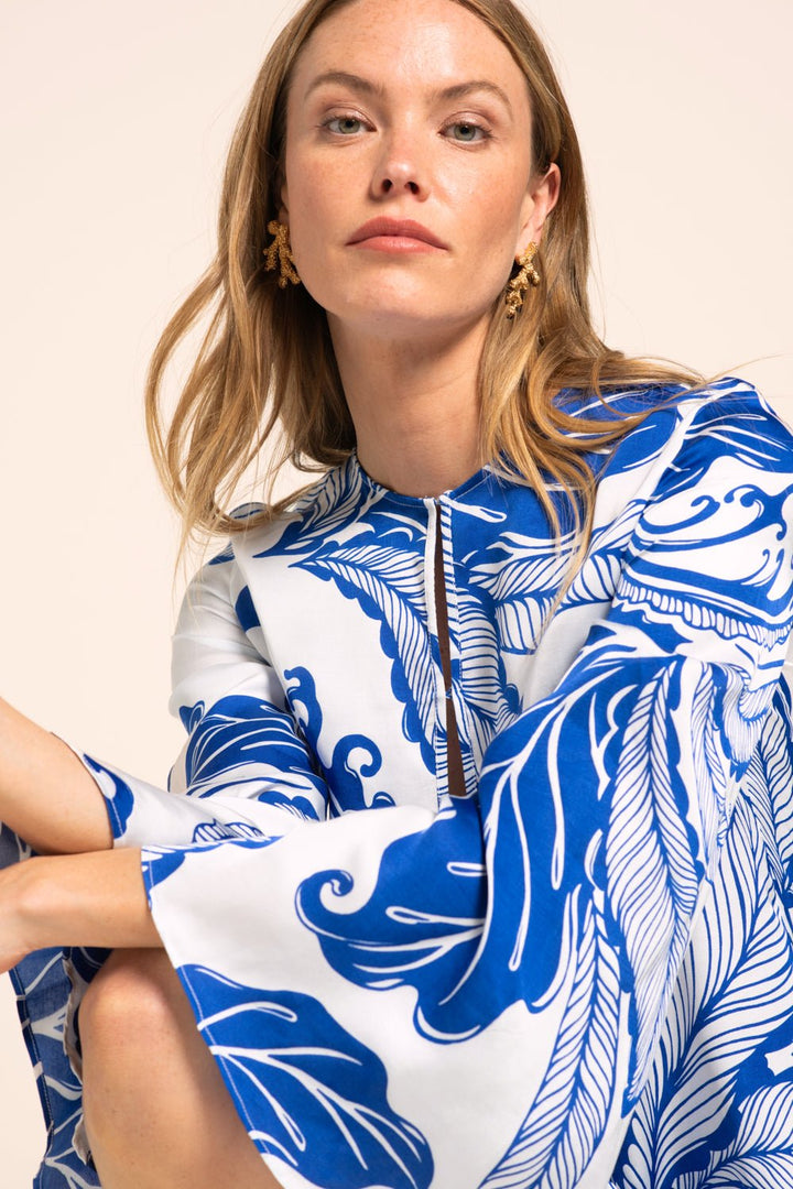 Mini Dress Gia - Blue Reef Wave