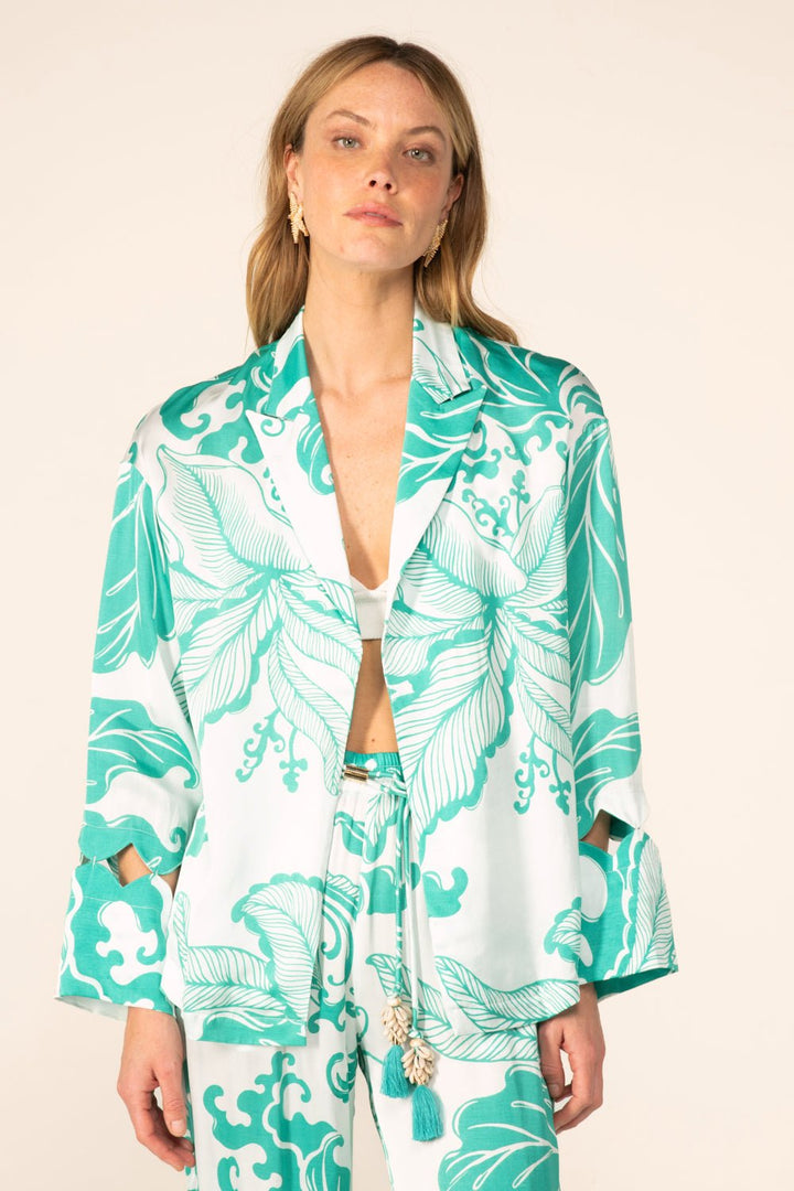 Jacket June - Green Reef Wave