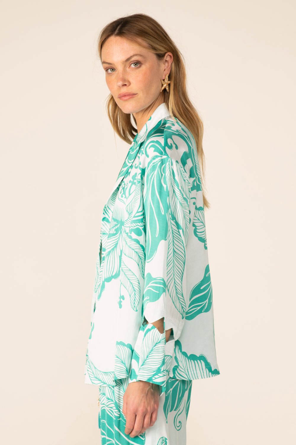 Jacket June - Green Reef Wave