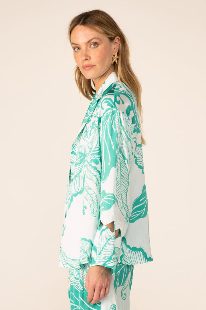 Jacket June - Green Reef Wave