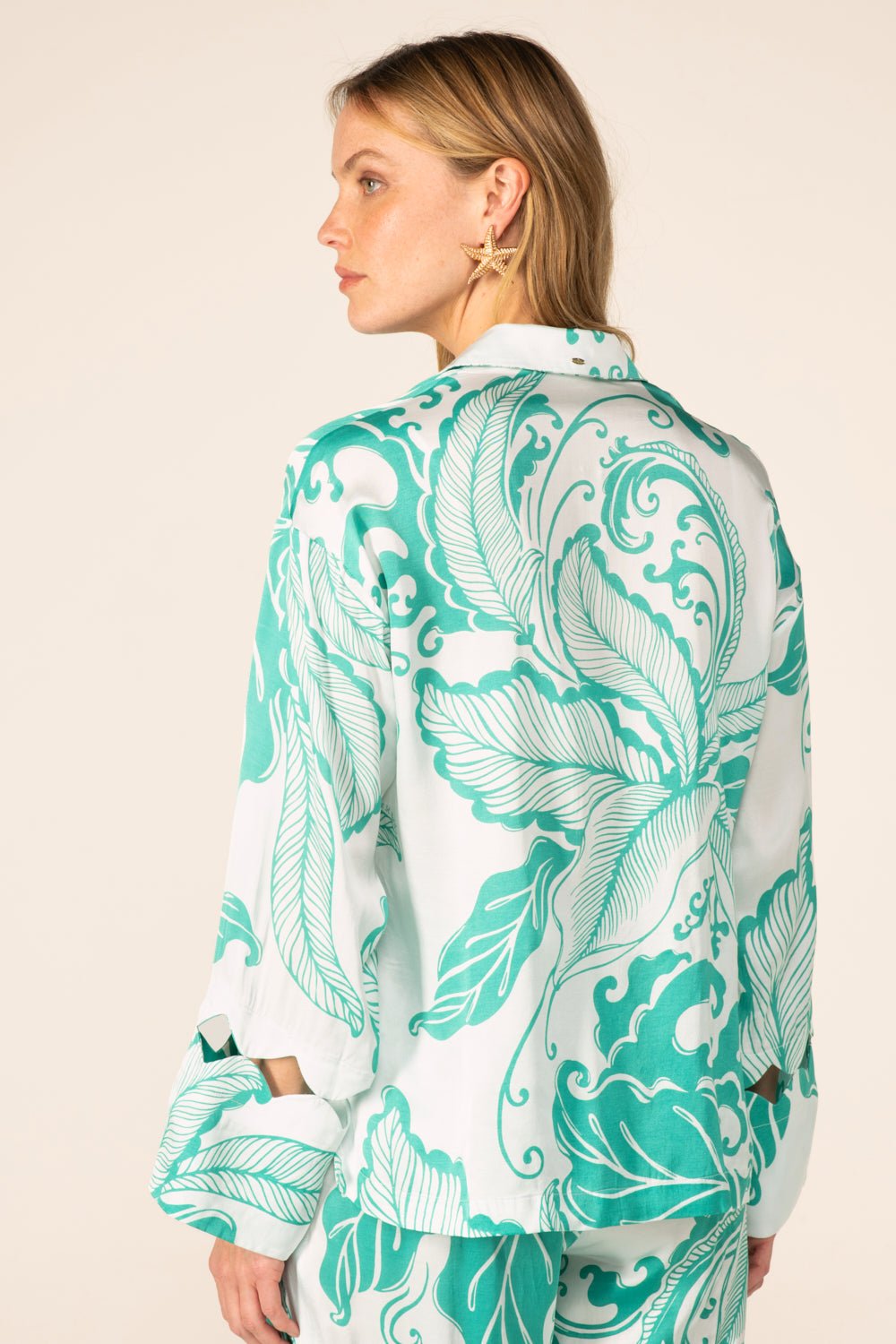 Jacket June - Green Reef Wave