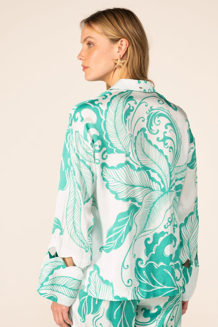 Jacket June - Green Reef Wave