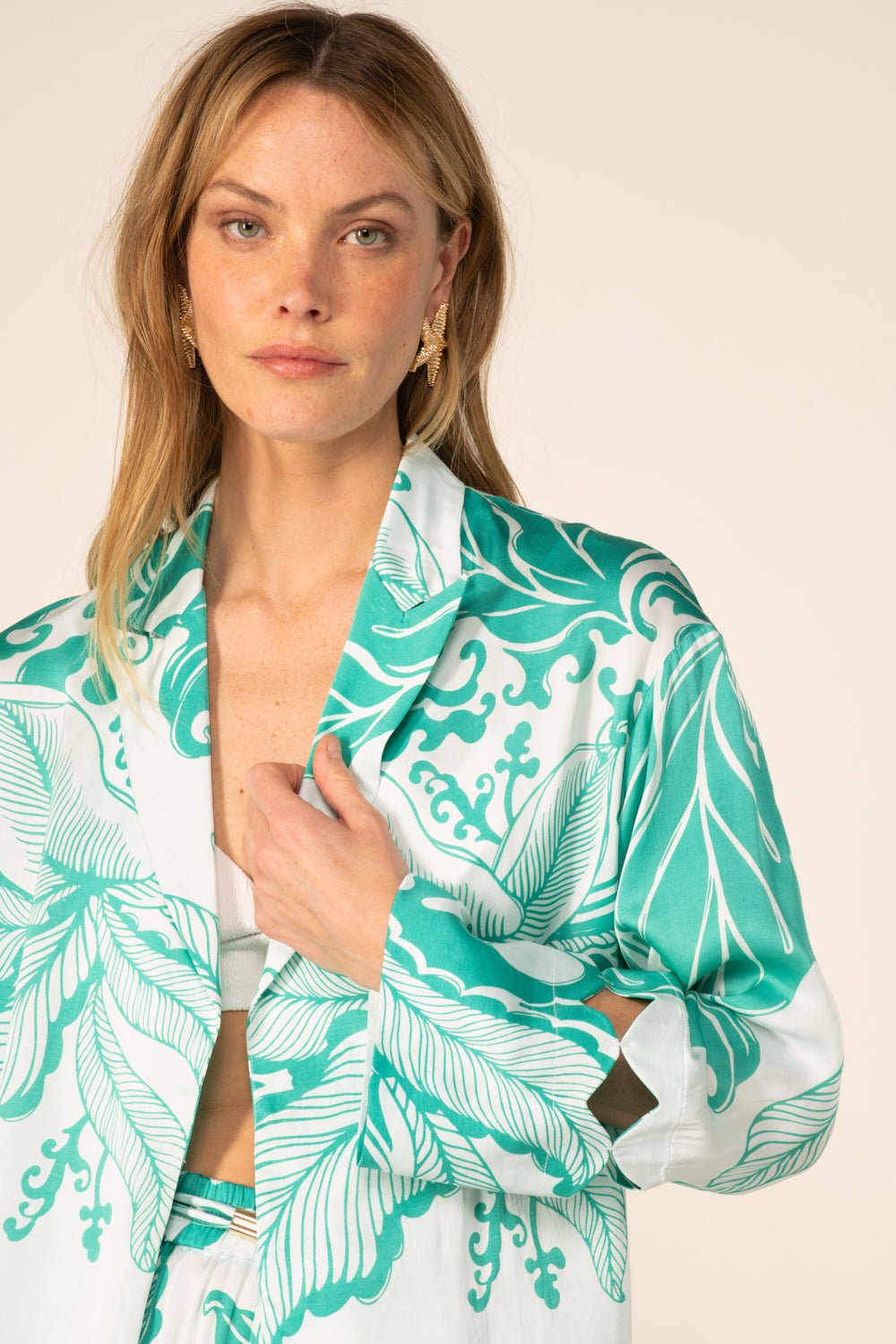 Jacket June - Green Reef Wave