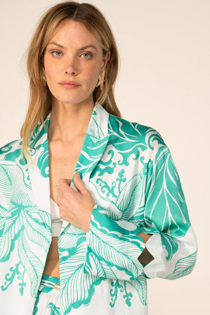 Jacket June - Green Reef Wave