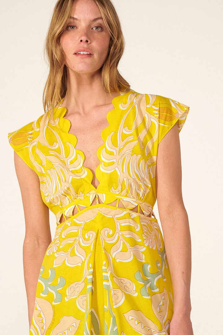 Mini Dress Hazel - Yellow Ritual - Poupette St Barth