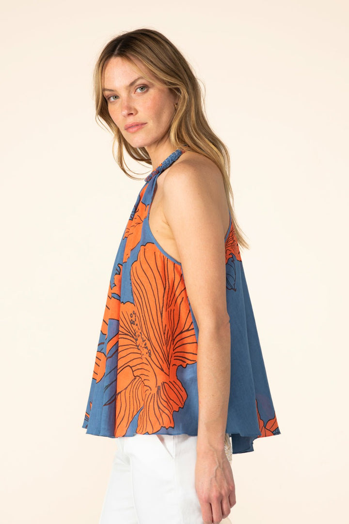 Top Cleo - Blue Hibiscus - Poupette St Barth