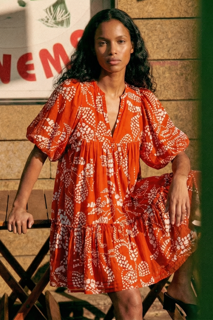 Mini Dress Cruz - Paprika Austral - Poupette St Barth