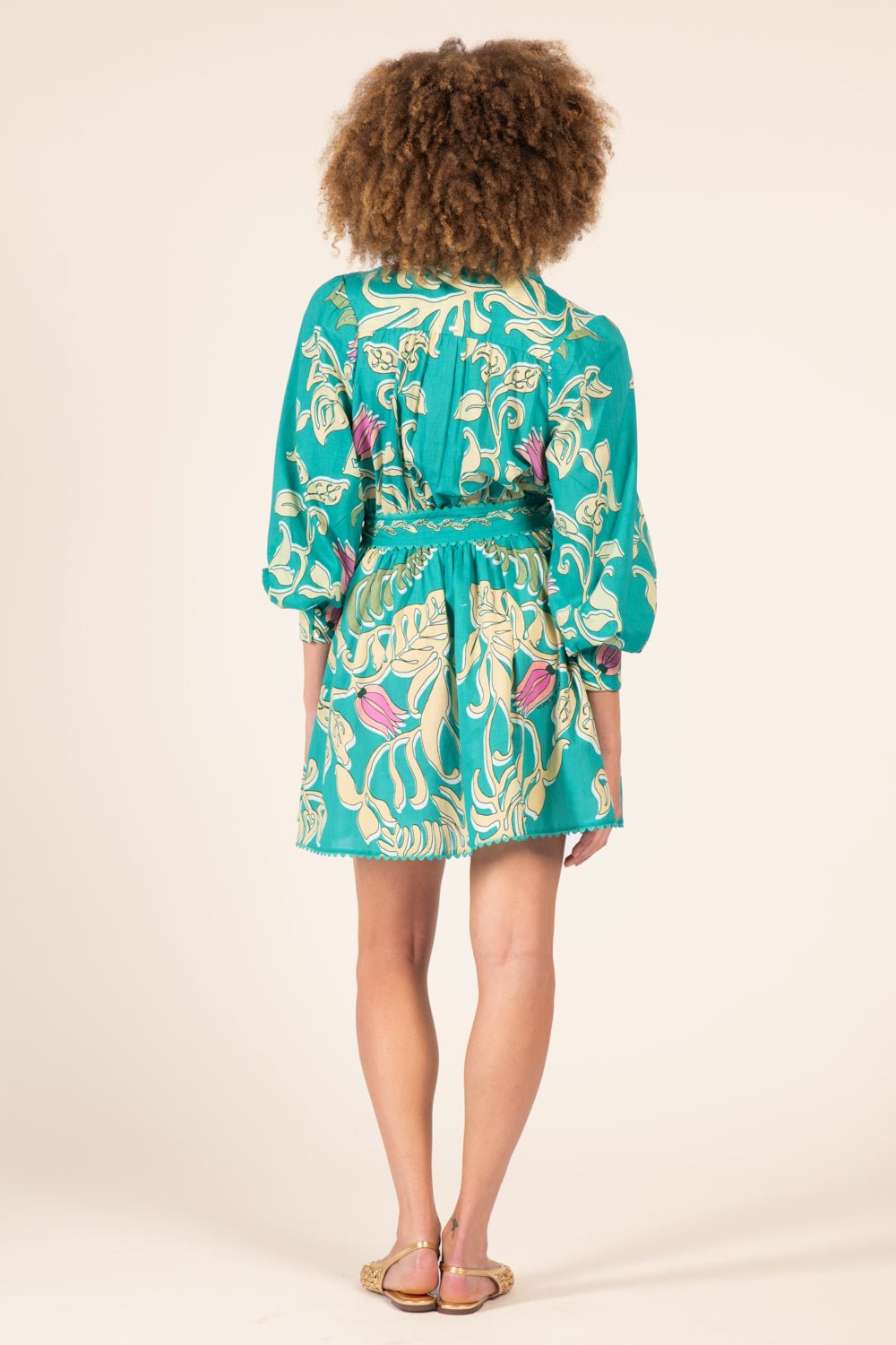 Robe Courte Conti - Turquoise Ritual