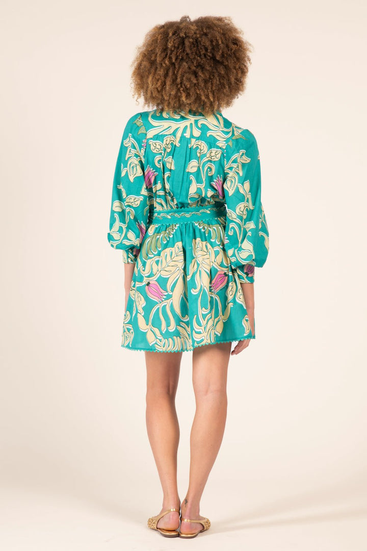 Robe Courte Conti - Turquoise Ritual