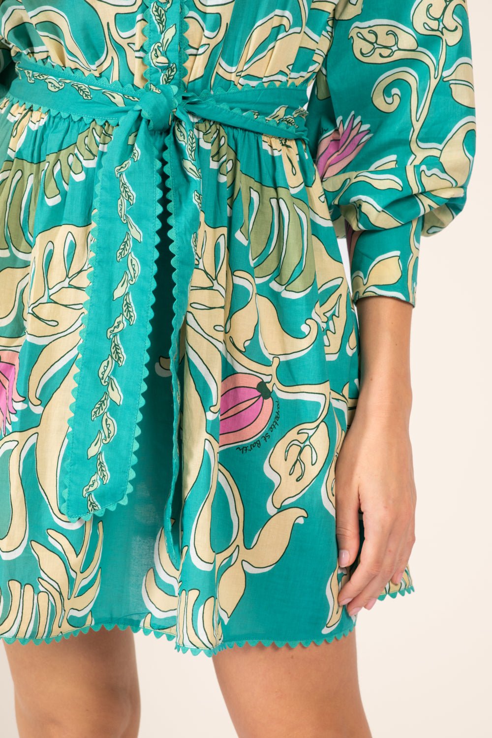 Robe Courte Conti - Turquoise Ritual