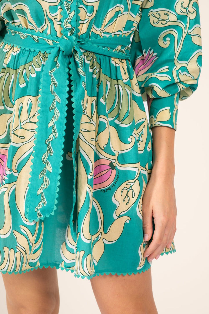 Robe Courte Conti - Turquoise Ritual