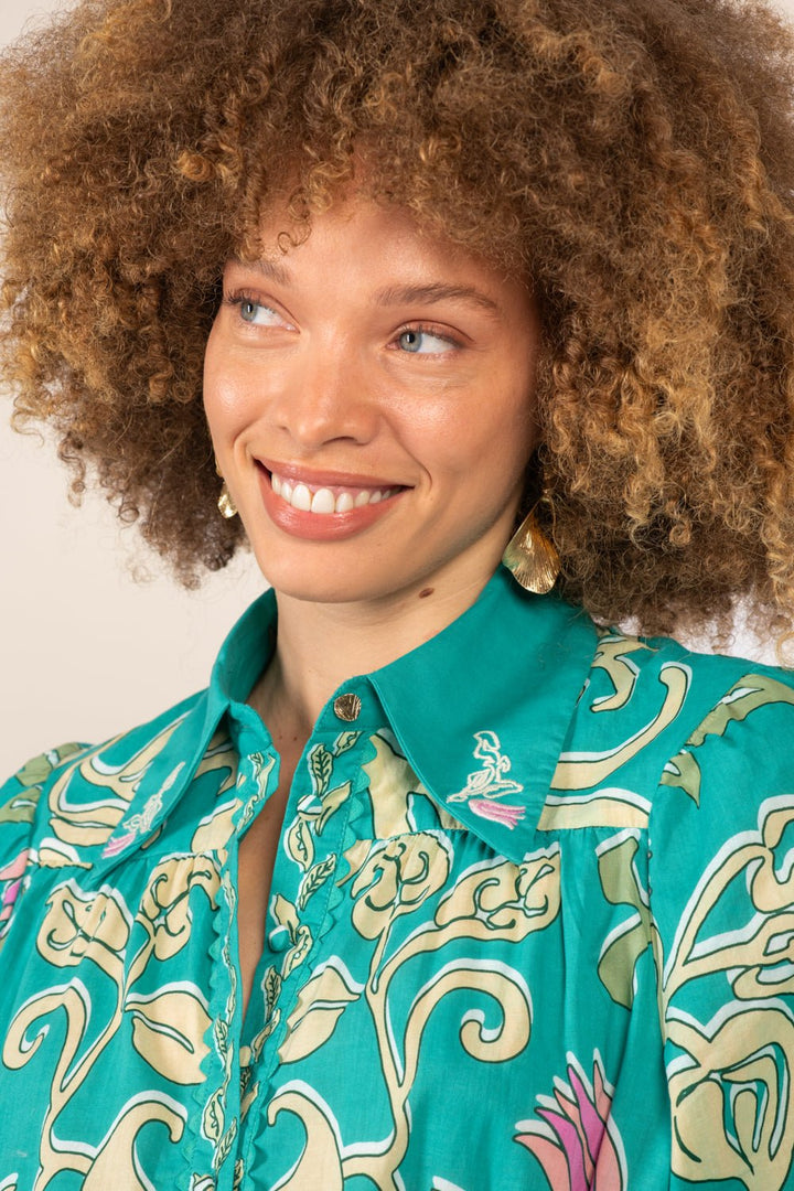 Robe Courte Conti - Turquoise Ritual