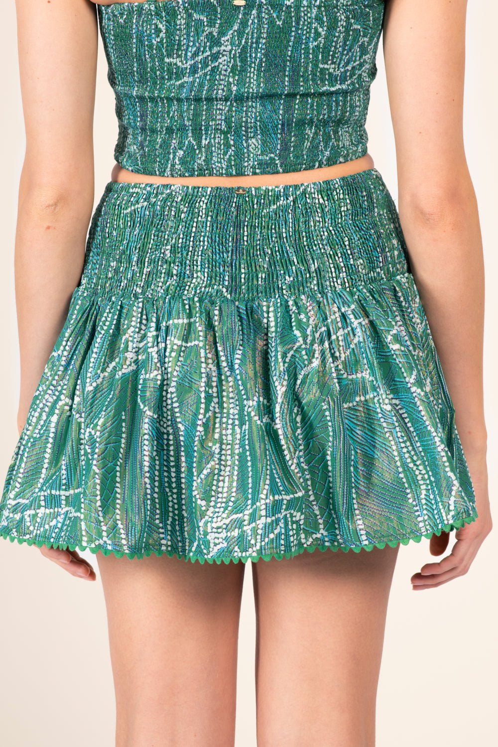 Mini Skirt Colleen - Green Akoya - Poupette St Barth