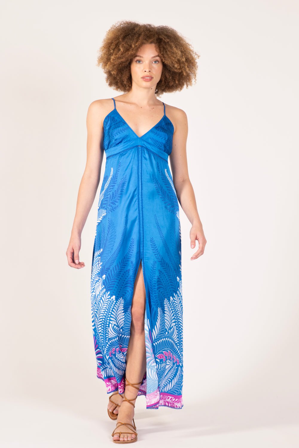 Long Dress Denise - Blue Oolong - Poupette St Barth
