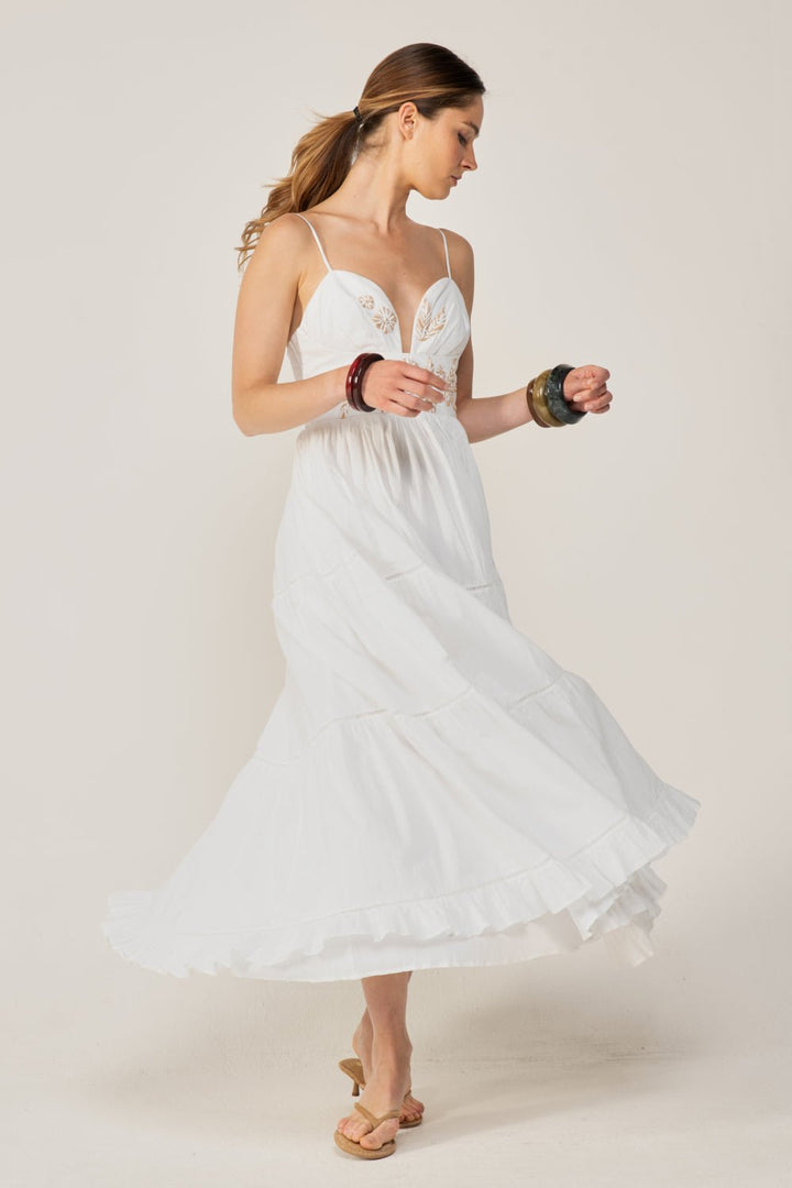 Long Dress Milena - Natural White Provence