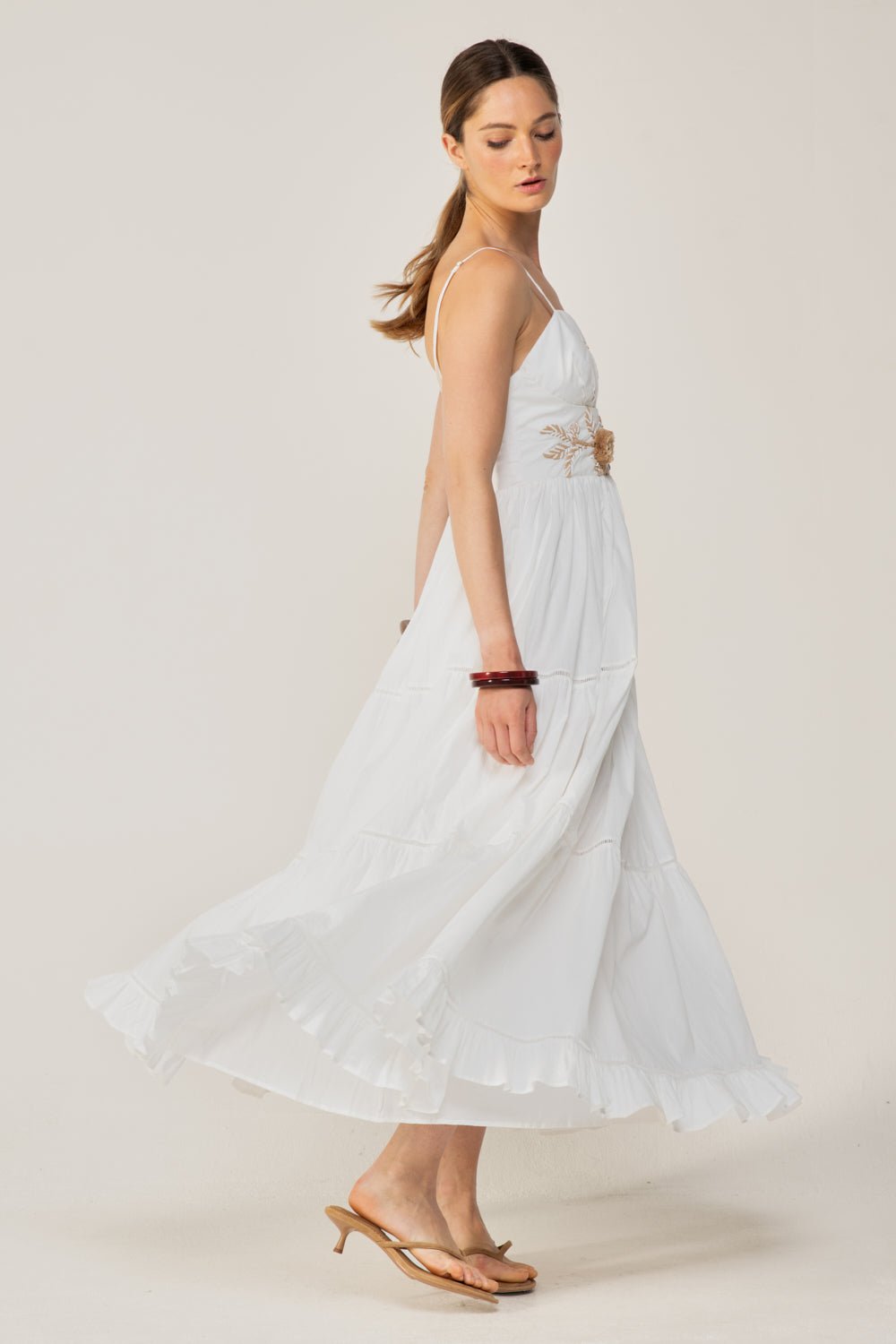 Long Dress Milena - Natural White Provence