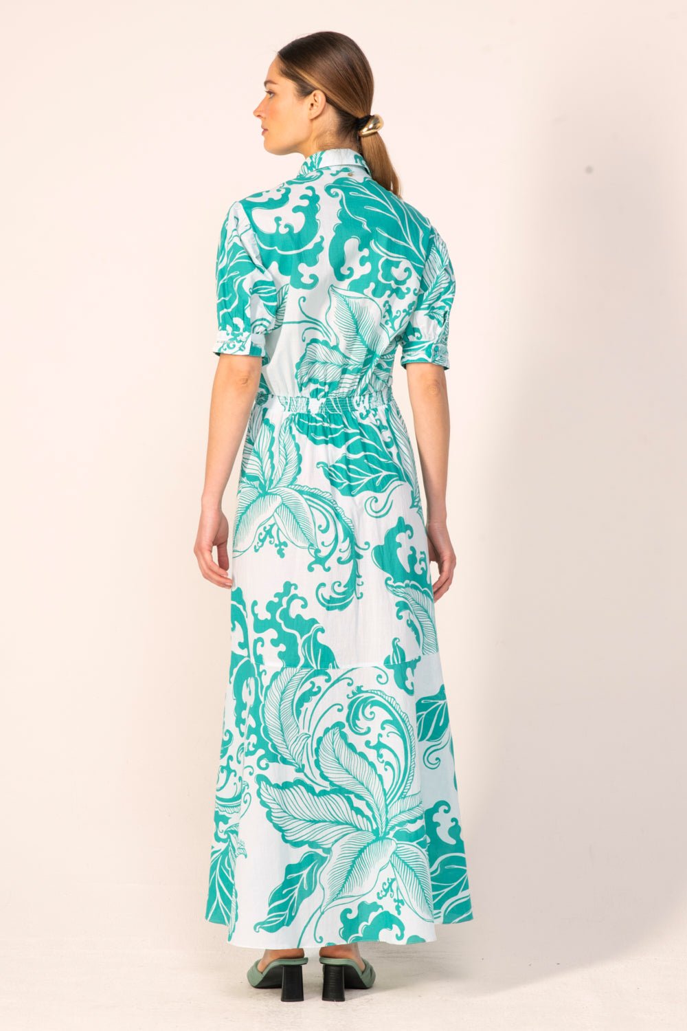 Robe Longue Eren - Green Reef Wave