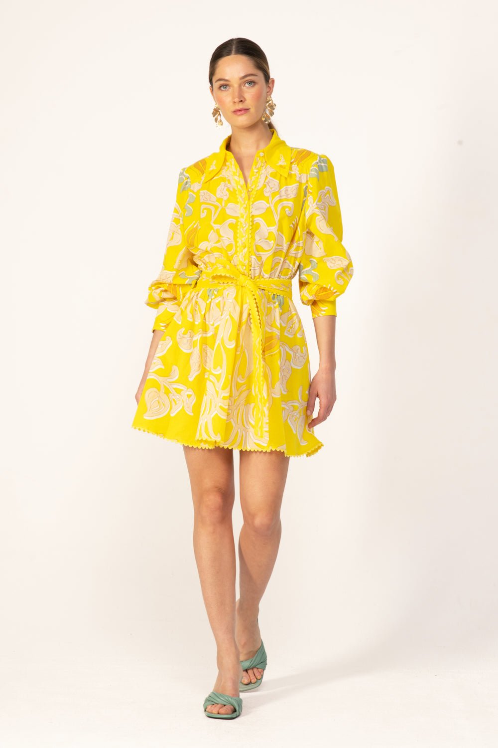 Mini Dress Conti - Yellow Ritual - Poupette St Barth