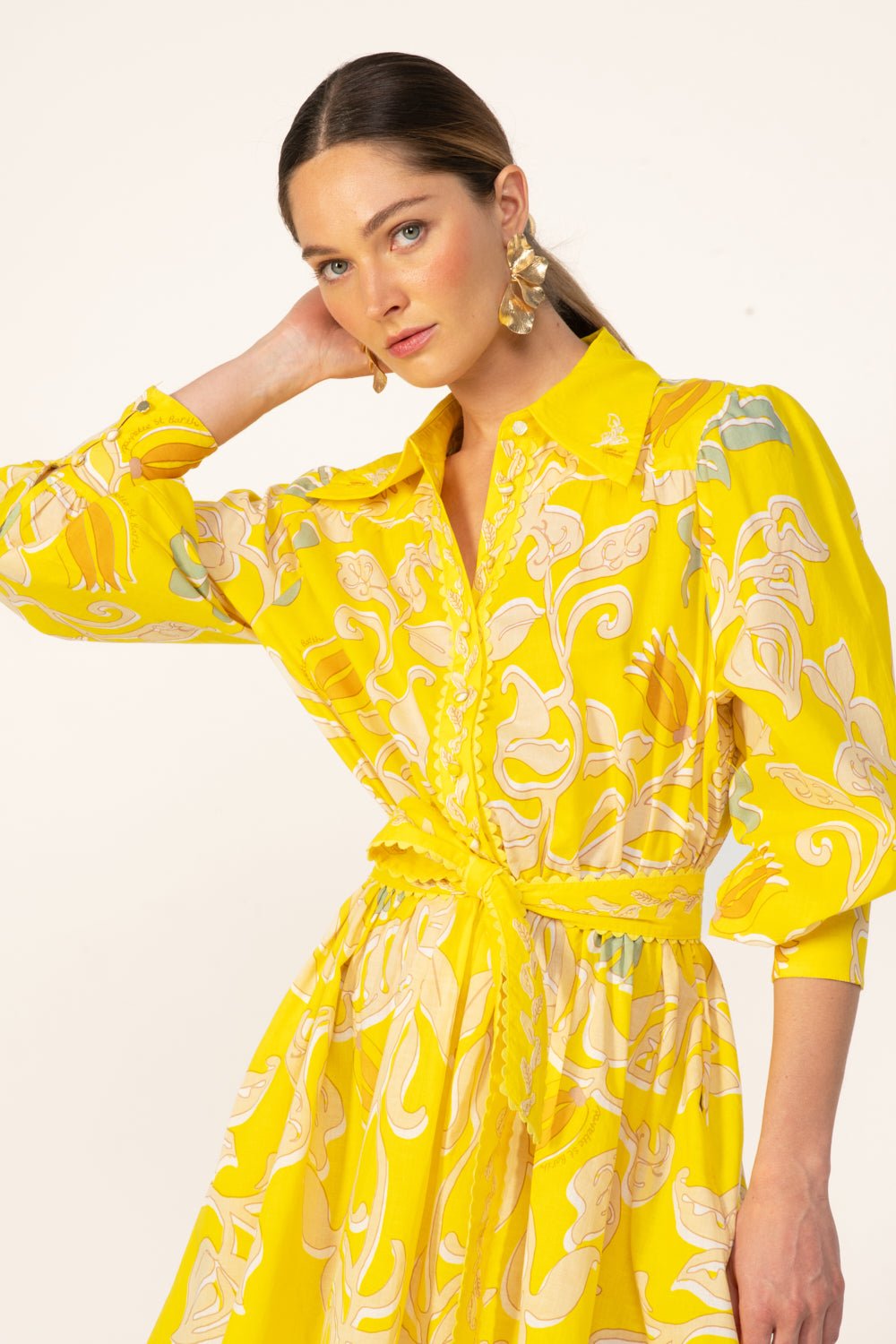 Mini Dress Conti - Yellow Ritual - Poupette St Barth