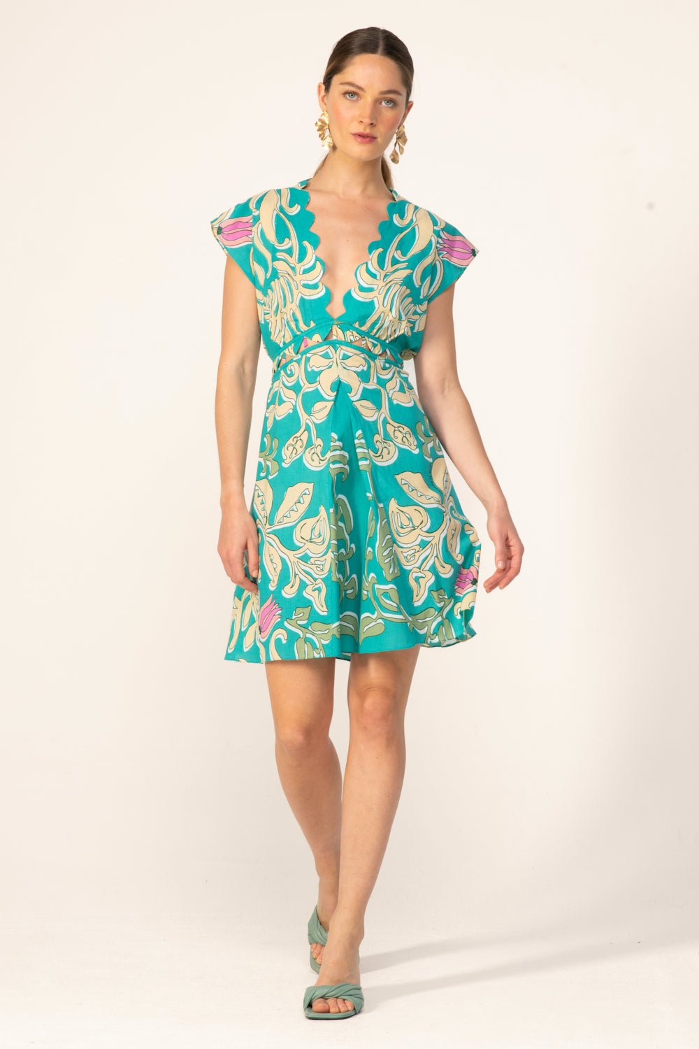 Mini Dress Hazel - Turquoise Ritual - Poupette St Barth