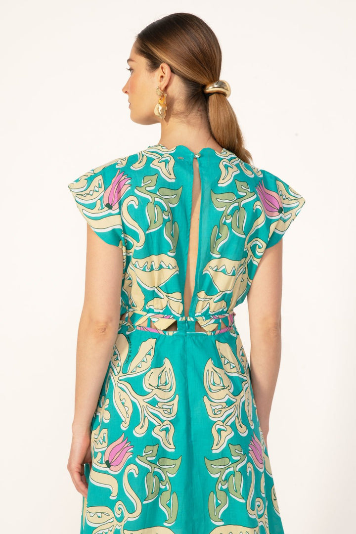 Robe Courte Hazel - Turquoise Ritual