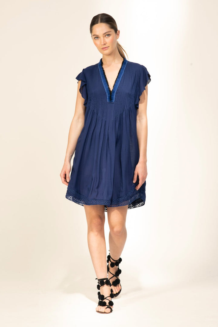 Mini Dress Sasha - Navy - Poupette St Barth