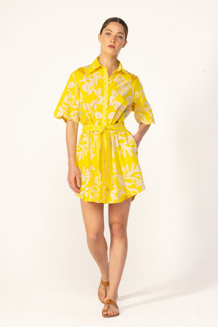 Mini Dress Wes - Yellow Ritual - Poupette St Barth