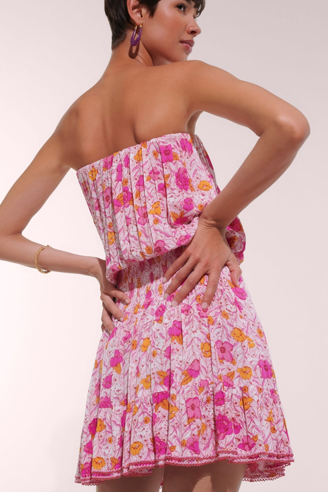 Bandeau Dress Ambra - Pink Petunia