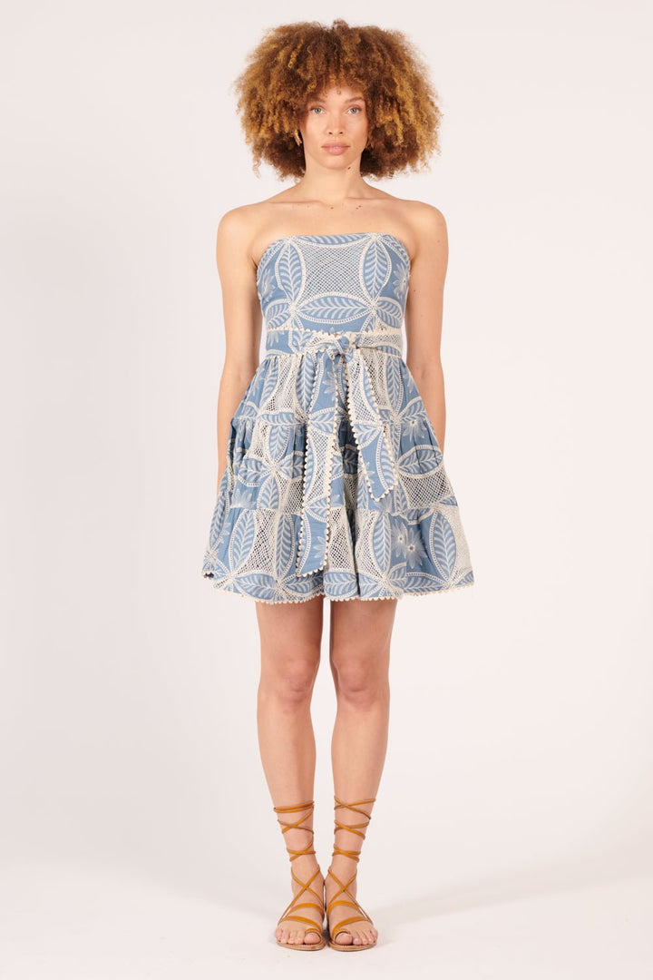 Bandeau Dress Christine - Blue