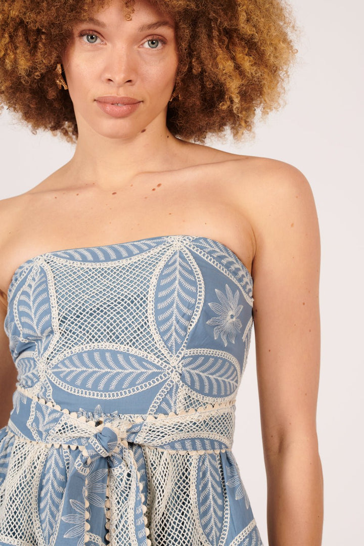 Bandeau Dress Christine - Blue