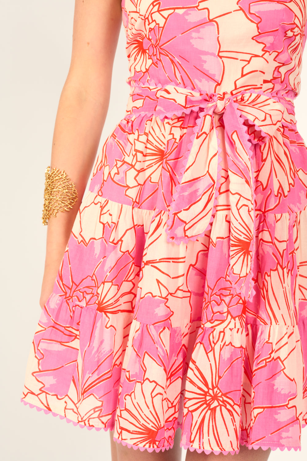 Bandeau Dress Christine - Pink Petal - Poupette St Barth