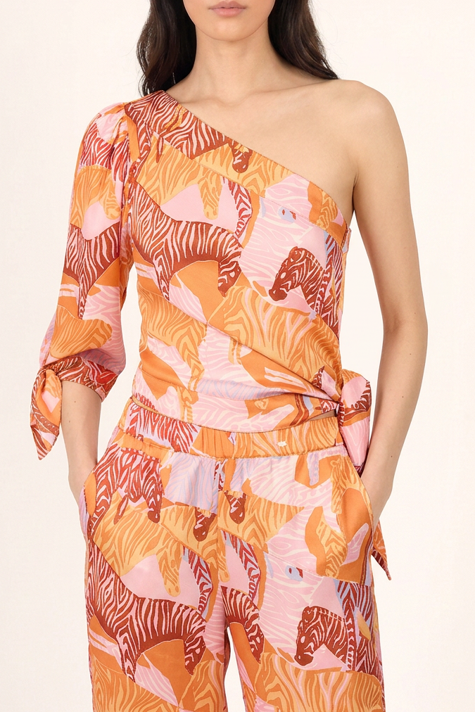 Pink Ashanti blouse – Blouse Cecile by Poupette St Barth, front view