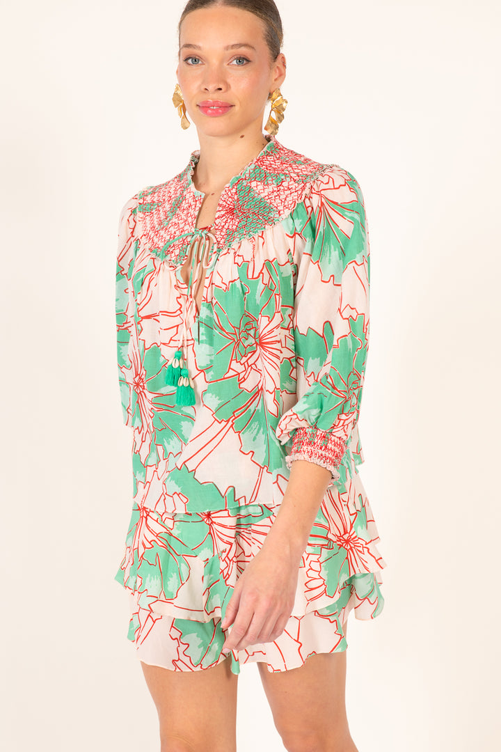 Blouse Ysee - Green Petal - Poupette St Barth