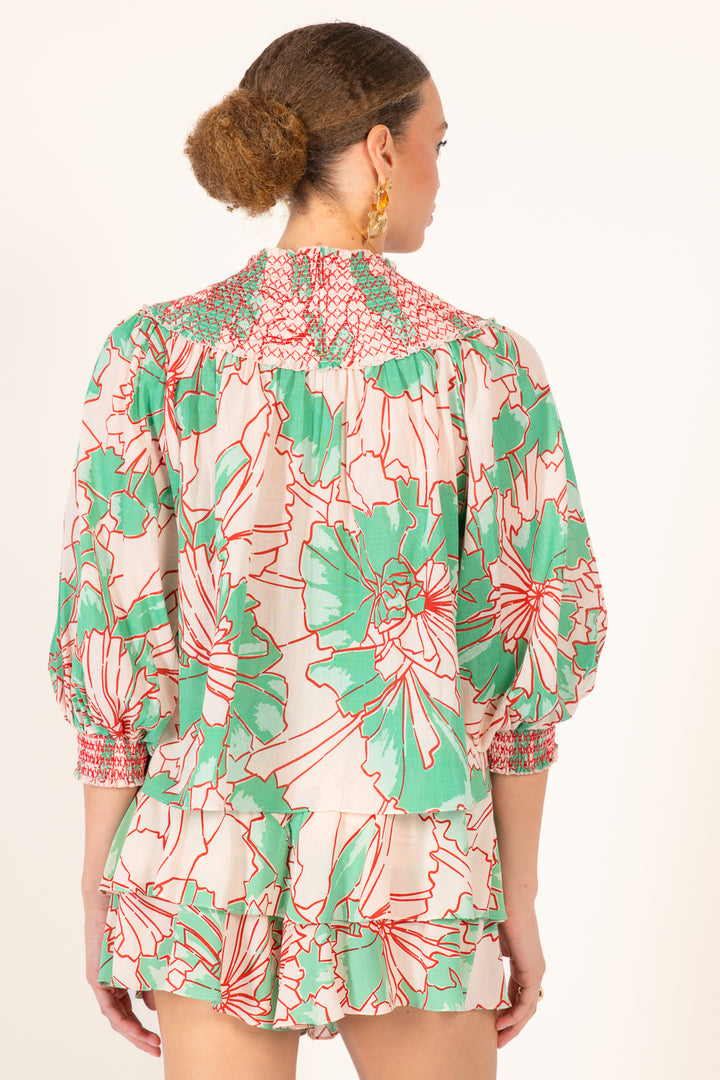 Blouse Ysee - Green Petal - Poupette St Barth