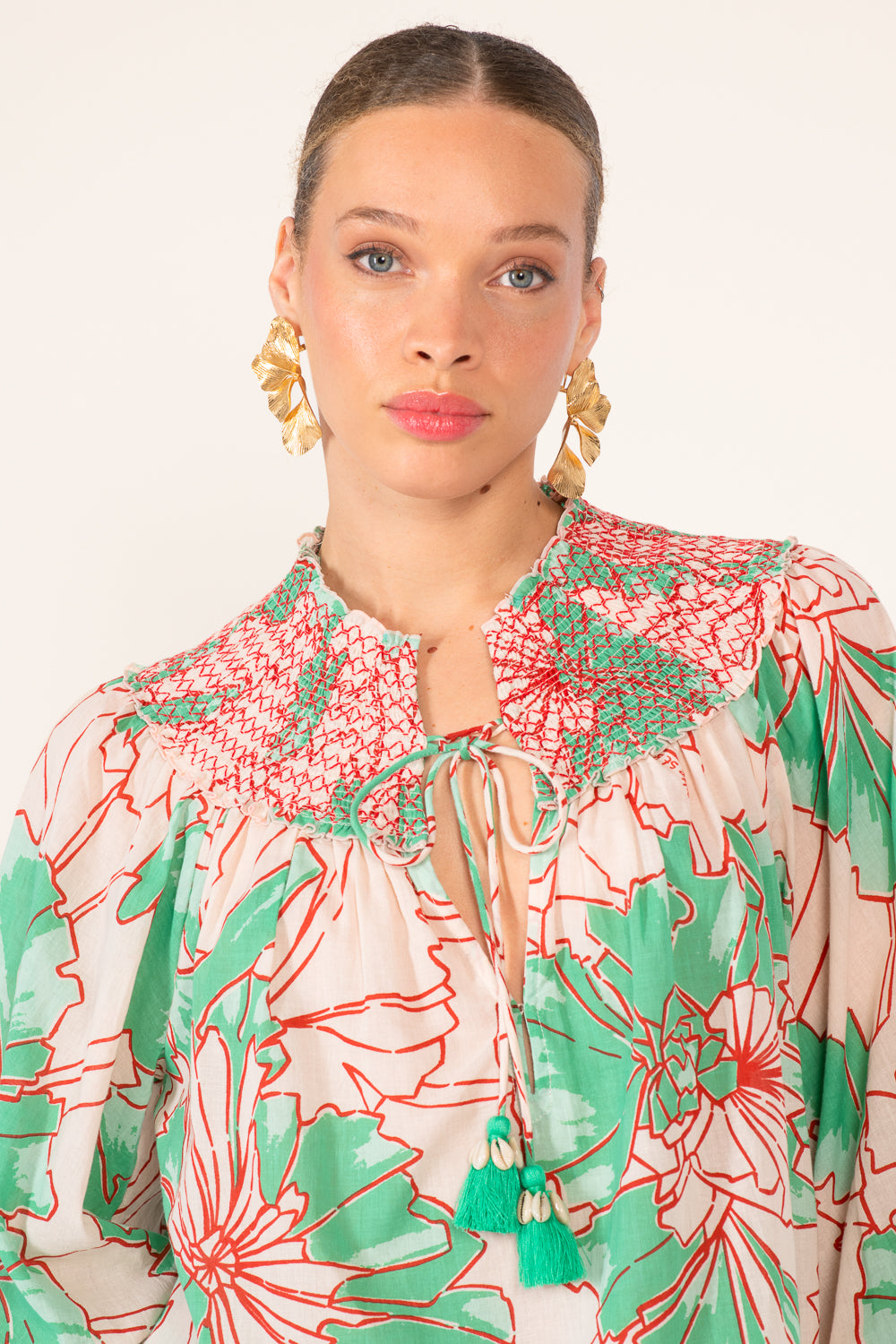 Blouse Ysee - Green Petal - Poupette St Barth