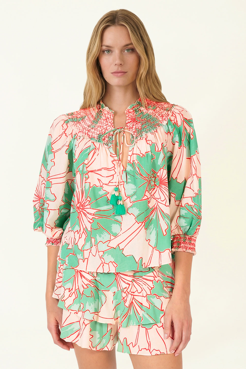 Blouse Ysee - Green Petal - Poupette St Barth