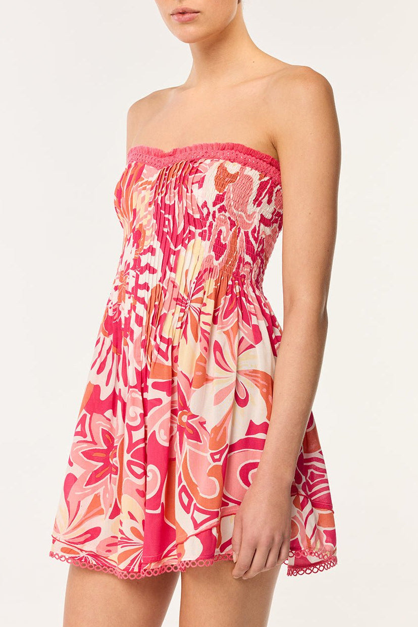 Bandeau Dress Claire | Pink | M | Poupette St Barth Bandeau Dress Claire | Pink | M | Poupette St Barth