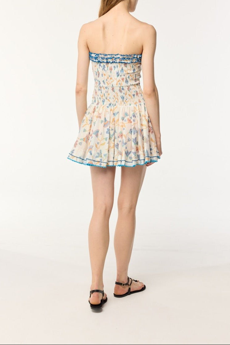 Bandeau Dress Cory - Blue Ylang Ylang Poupette St Barth Bandeau Dress Cory - Blue Ylang Ylang Poupette St Barth