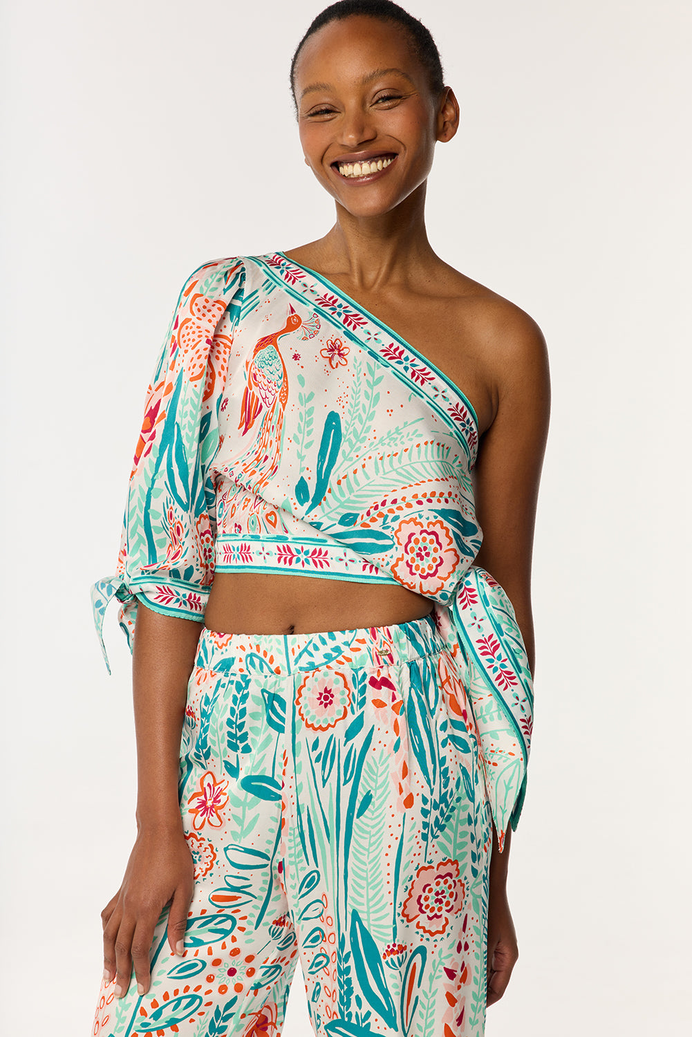 Blouse Cecile - Mint Plum Bird Small - Poupette St Barth