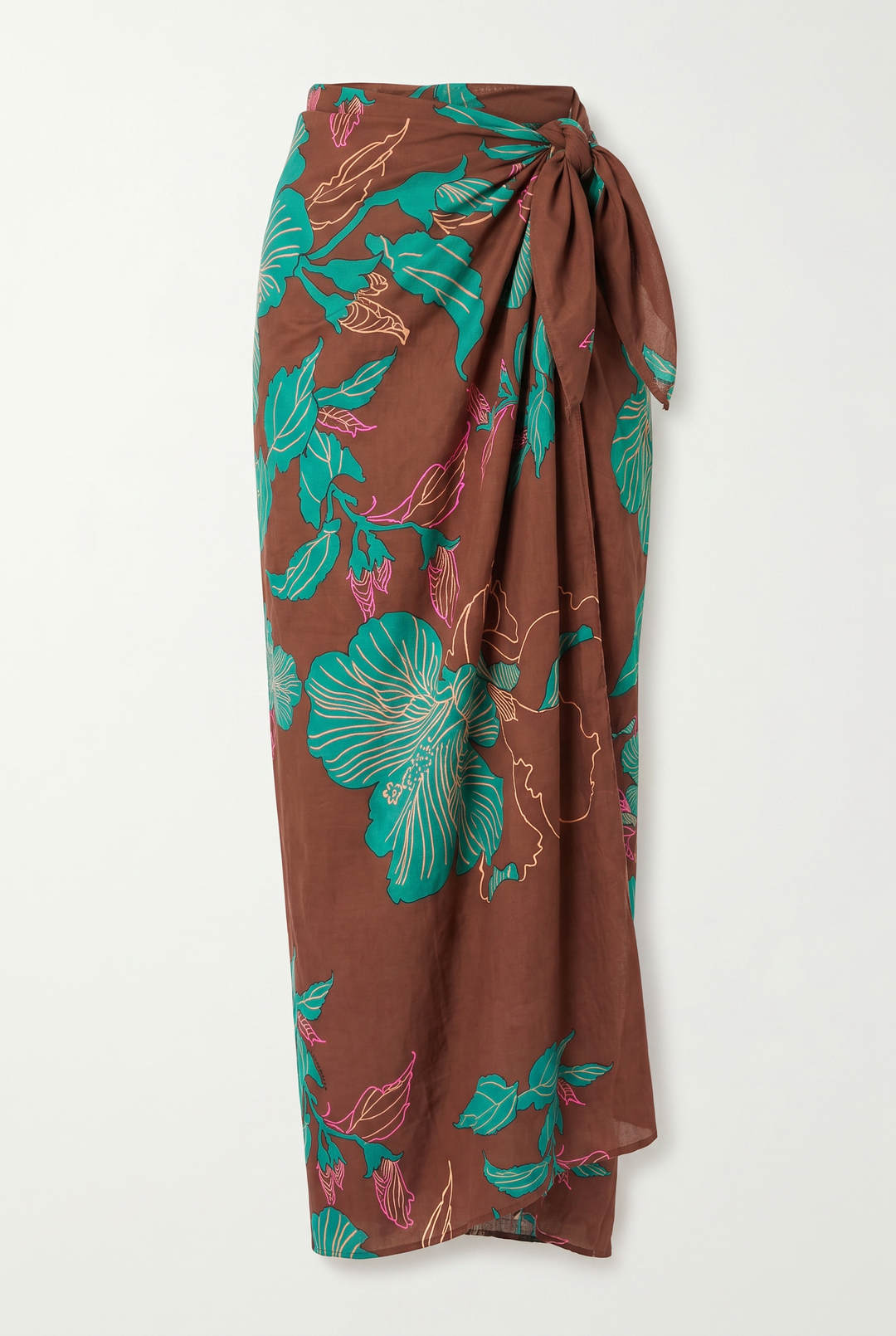 Sarong Bonnie - Brown Hibiscus