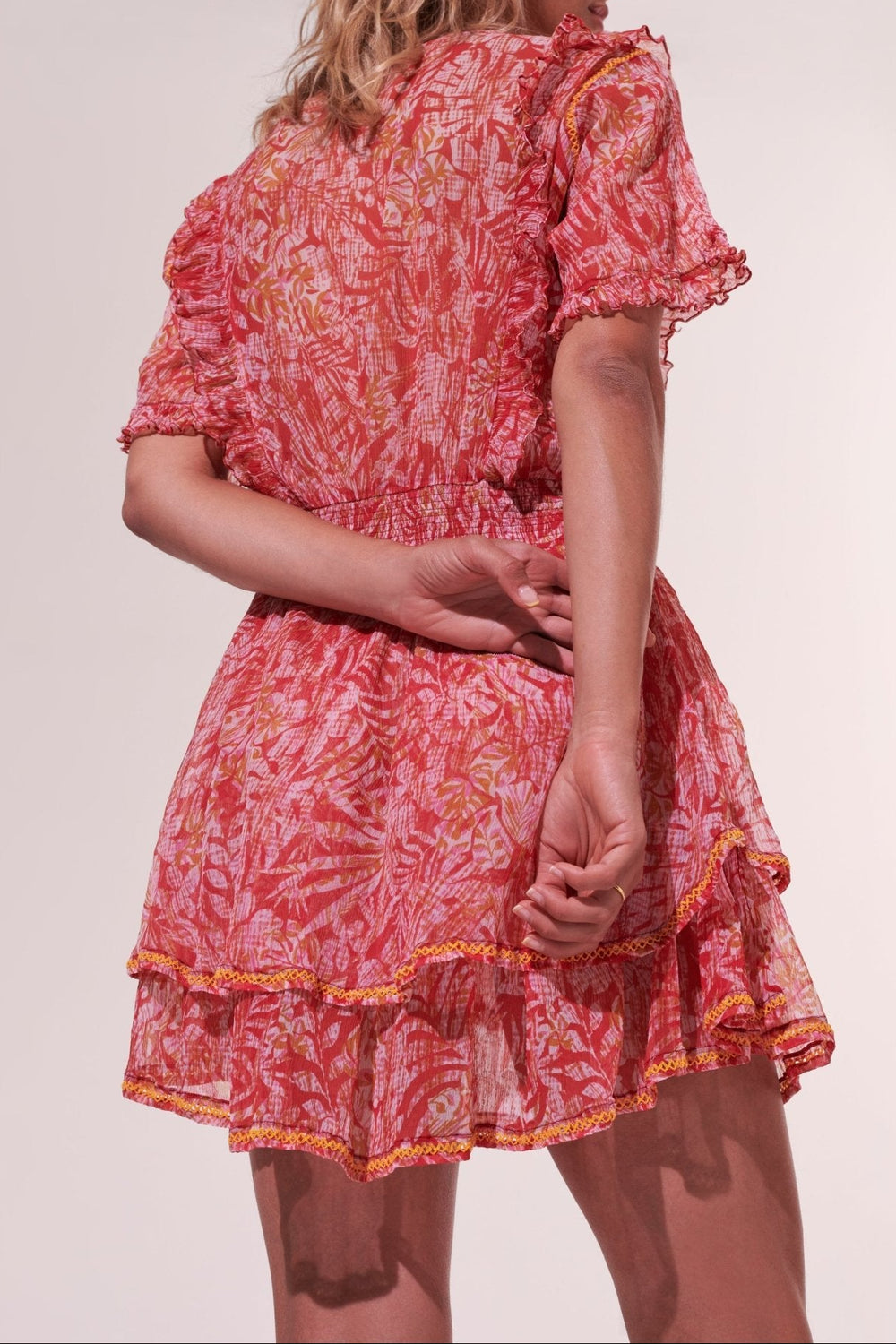 Mini Dress Alyson - Orange Tropical - Poupette St Barth